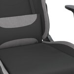 vidaXL Chaise de jeu Noir et gris clair Tissu