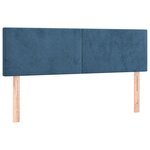 vidaXL Sommier à lattes de lit et matelas Bleu foncé 140x200cm Velours