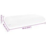 vidaXL Coussin de sommeil Uni Blanc 60 x 40 x 13 cm