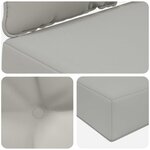 vidaXL Coussin de canapé d'extérieur 3 Pièces Gris Polyester