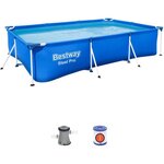 Bestway piscine tubulaire - steel pro - rectangulaire - l3 00 x l2 01 x h0 66 m