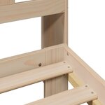 vidaXL Lit bibliothèque sans matelas 150x200 cm bois massif de pin