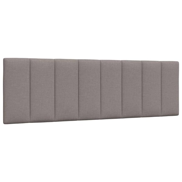 vidaXL Coussin de tête de lit taupe 160 cm tissu