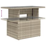 Ensemble de Canapés de Jardin de 9 Pièces avec Coussins Gris Clair Rattan Synthétique