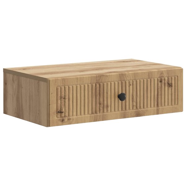 vidaXL Table d'appoint murale Chêne artisanal 59 x 34 5 x 17 cm