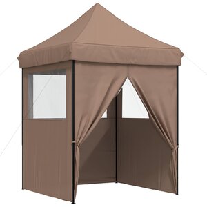 vidaXL Tente de fête 200 x 200 x 306 cm Marron Tissu Oxford
