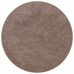 vidaXL Tapis Shaggy Anti-dérapant Marron 160 x 160 cm PP