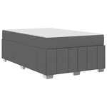 vidaXL Cadre de lit avec matelas Gris foncé 120 x 200 cm tissu