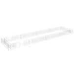 vidaXL Lit surélevé à gabion Acier galvanisé 400x100x20 cm