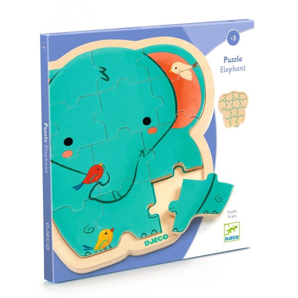 Djeco DJ01823 - Puzzle en bois Éléphant