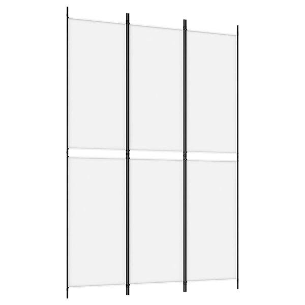 vidaXL Cloison de séparation 3 panneaux Blanc 150x220 cm Tissu