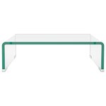 vidaXL Meuble TV/pour moniteur 40x25x11 cm verre transparent