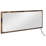 vidaXL Miroir Chêne fumé 90 x 8 5 x 37 cm Bois d'ingénierie