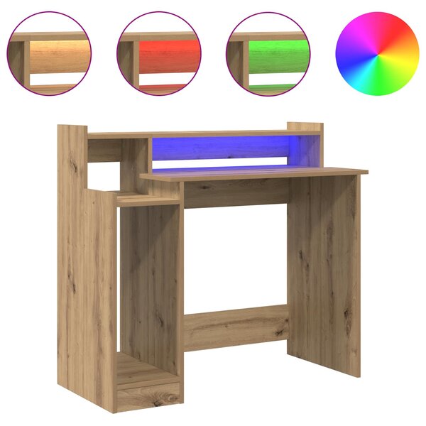 vidaXL Bureau Chêne artisanal 97 x 45 x 90 cm Bois d'ingénierie