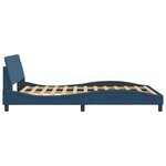 vidaXL Cadre de lit avec tête de lit Bleu 120x200 cm Tissu