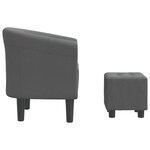 vidaXL Chaise cabriolet avec repose-pied gris foncé tissu