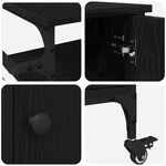 vidaXL Chariot de cuisine Chêne noir 87 5x38 5x84 5 cm Bois d'ingénierie