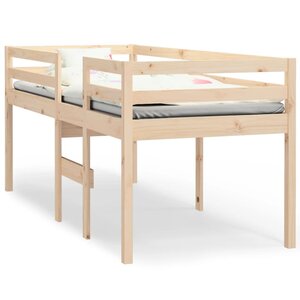 vidaXL Lit haut sans matelas 75x190 cm bois de pin massif