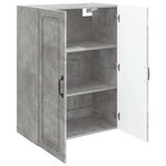 vidaXL Armoire Murale 66 x 34 5 x 90 cm Bois d'ingénierie Gris béton
