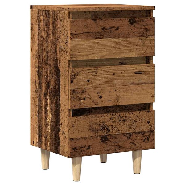 vidaXL Table de chevet vieux bois 40x35x69 cm bois d’ingénierie