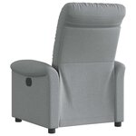 vidaXL Fauteuil inclinable Gris clair Tissu