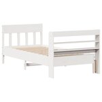 vidaXL Cadre de lit sans matelas blanc 90x200 cm bois de pin massif