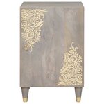 vidaXL Cabinet de salle de bain avec stockage Gris 38 x 33 x 58 cm