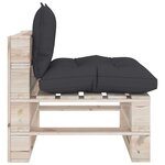 Vidaxl salon de jardin palette 6 pièces avec coussins bois de pin