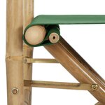 Vidaxl chaises pliables de directeur 2 pièces vert bambou et tissu