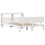 vidaXL Cadre de lit avec tête de lit blanc 160x200 cm bois pin massif