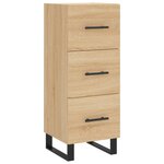 vidaXL Buffet haut Chêne sonoma 34 5x34x180 cm Bois d'ingénierie