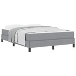 vidaXL Lit à ressorts avec matelas Gris clair 140 x 200 cm tissu