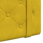 vidaXL Tête de lit suspendue Jaune Velours