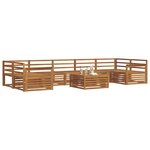 vidaXL Ensemble de canapés d'extérieur 8 Pièces Naturel