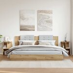 vidaXL Tables de chevet 2 Pièces chêne artisanal 35x35x55 cm