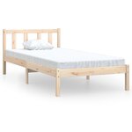 vidaXL Cadre de lit sans matelas bois massif 90x200 cm