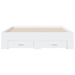 vidaXL Cadre de lit avec tiroirs sans matelas blanc 120x200 cm
