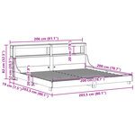 vidaXL Cadre de lit sans matelas blanc 200x200 cm bois massif de pin