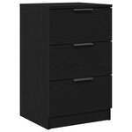 vidaXL Cabinet de chevet Chêne noir 40 x 65 x 65 cm Bois d'ingénierie