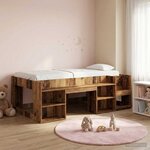 vidaXL Cadre de lit pour enfants avec rangement Bois ancien