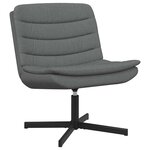 vidaXL Chaise pivotante Gris foncé 63 x 75 x 76 cm tissu