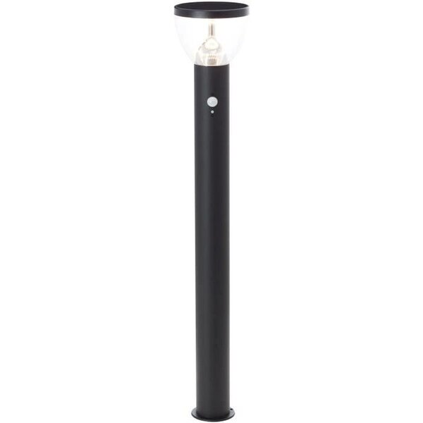 Potelet extérieur Tulip LED et solaire - Détecteur de mouvement - inox et plastique - 4 W - Noir