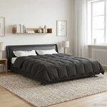 vidaXL Duvet d'été simple Matelassé Anthracite 220 x 240 cm Microfibre