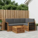 vidaXL Ensemble de canapés d'extérieur 5 Pièces Naturel et Anthracite