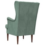 vidaXL Fauteuil Vert Mer Velours