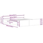 vidaXL Cadre de lit sans matelas noir 180x200 cm