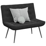 vidaXL Banc noir 110x74x84 cm velours