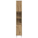 vidaXL Armoire de salle de bain chêne artisanal 30x30x190 cm