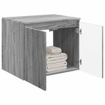 vidaXL Cabinet de Salle de Bain Mural Sonoma gris 62 5 x 44 5 x 50 cm