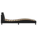 vidaXL Cadre de lit avec tête de lit Noir 90x200 cm Tissu